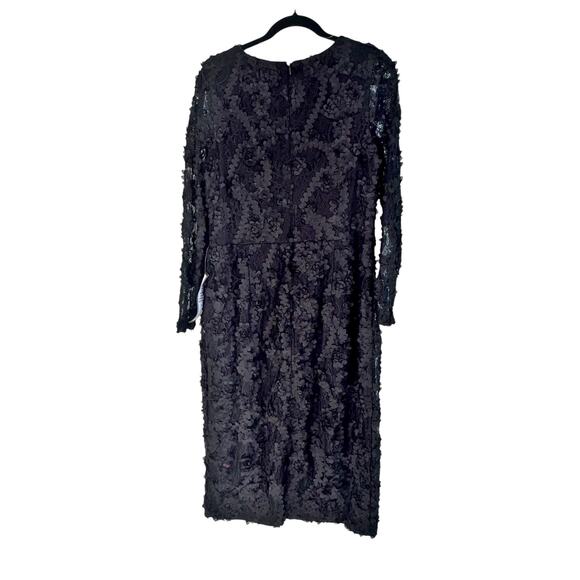 XSCAPE Women's Soutache Lace Long-Sleeve Sheath Dress Black Size 16 Plus NWT - Picture 5 of 12